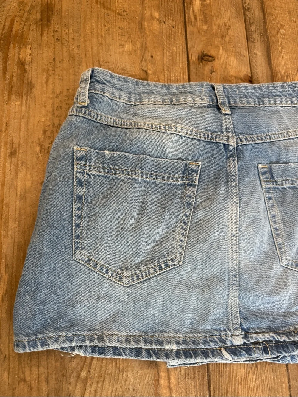 Wynne Denim Skirt Free People Light Indigo NWOT Size 30 $78